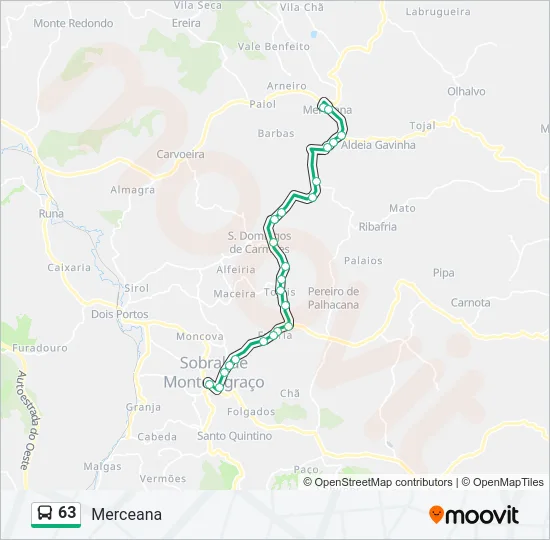 63 Bus Line Map