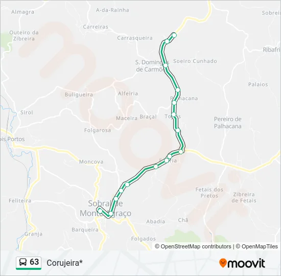 63 Bus Line Map