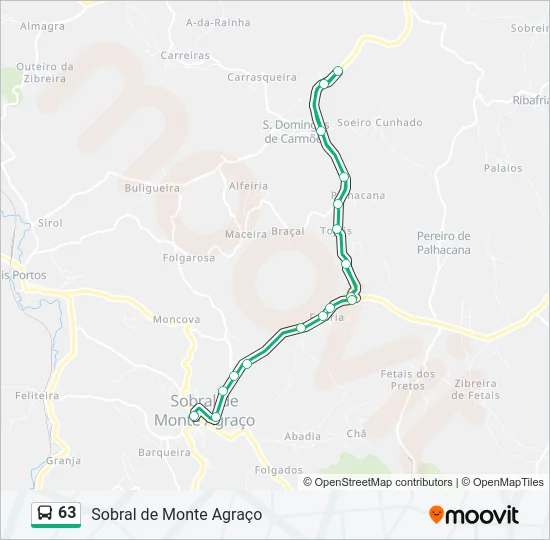 63 Bus Line Map