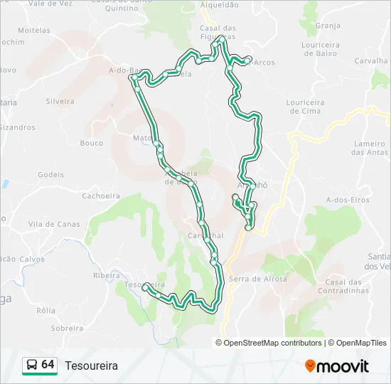 64 Bus Line Map