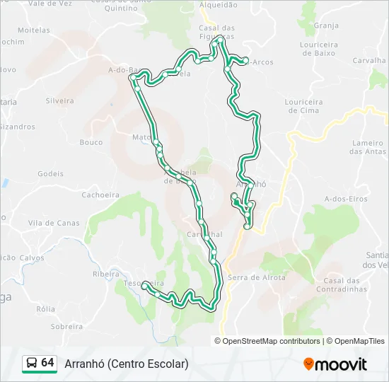 64 Bus Line Map
