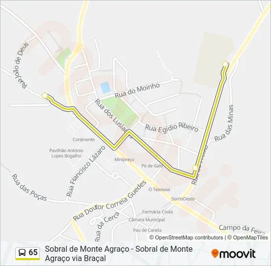 65 Bus Line Map
