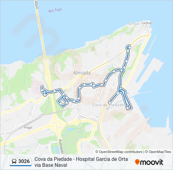 3026 Bus Line Map