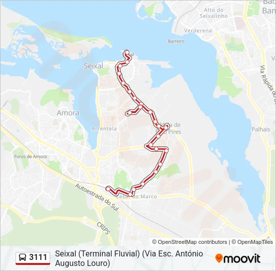 3111 Bus Line Map