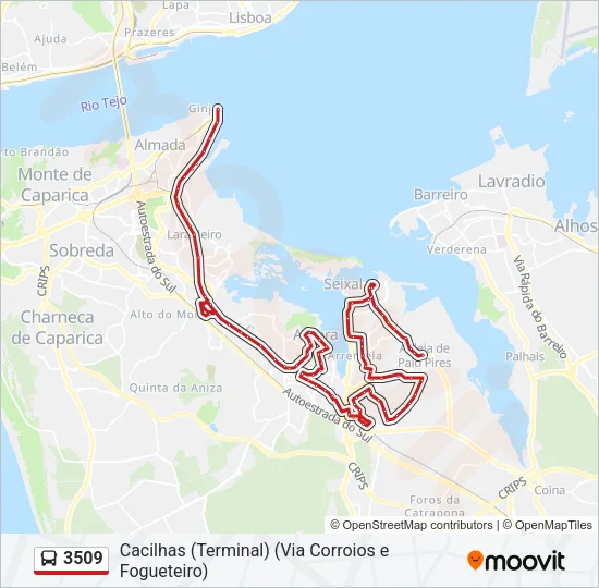 3509 Bus Line Map