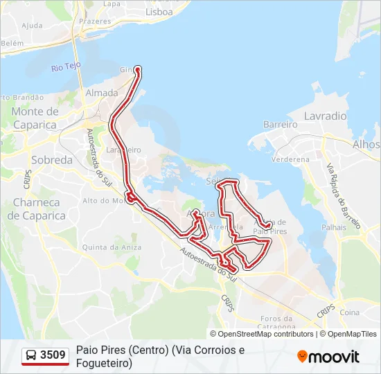 3509 Bus Line Map
