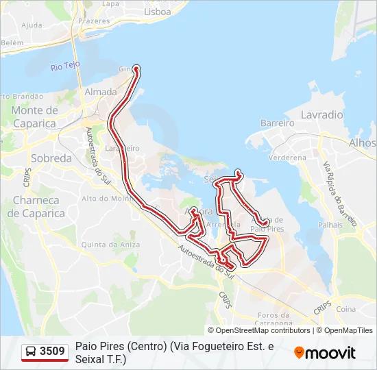 3509 Bus Line Map