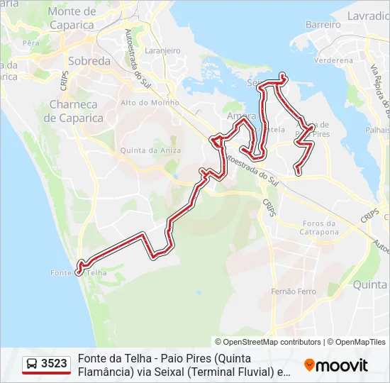 3523 Bus Line Map