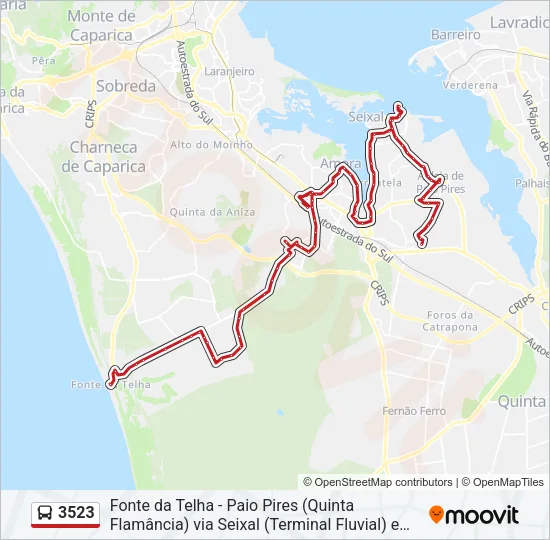 3523 Bus Line Map