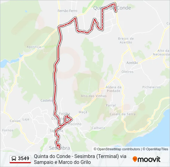 3549 Bus Line Map