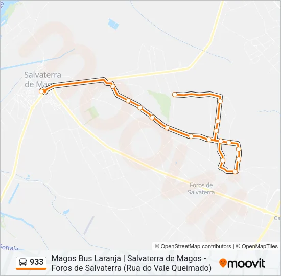 933 Bus Line Map