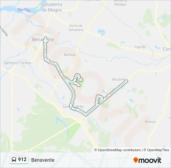 912 Bus Line Map
