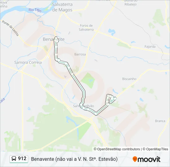 912 Bus Line Map