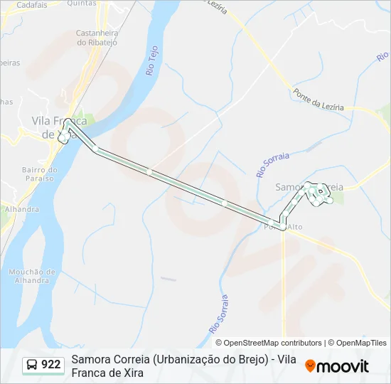 922 Bus Line Map
