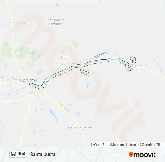 904 Bus Line Map