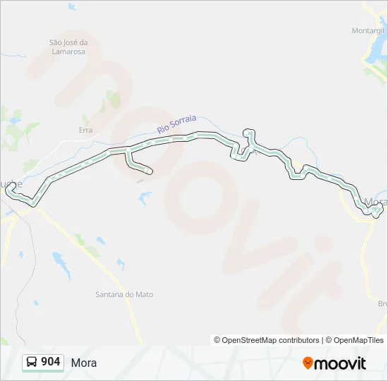 904 Bus Line Map