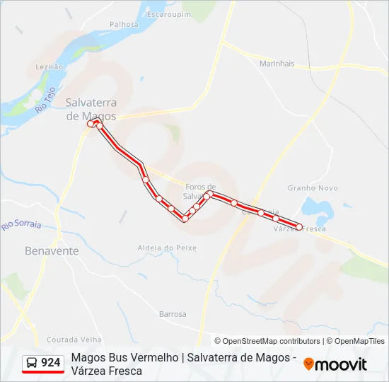 924 Bus Line Map