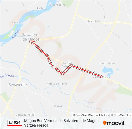 924 Bus Line Map