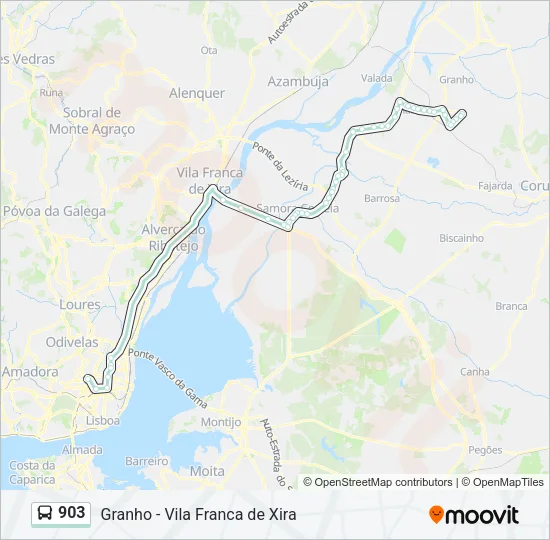 903 Bus Line Map