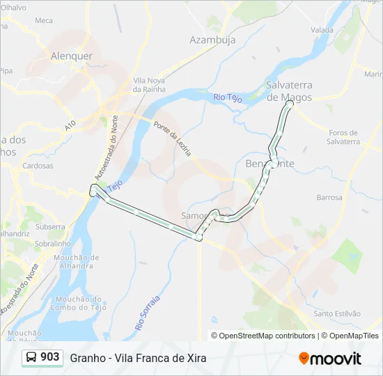 903 Bus Line Map