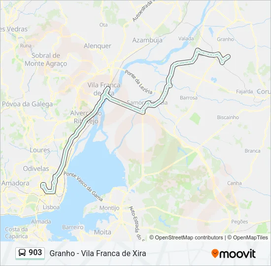 903 Bus Line Map