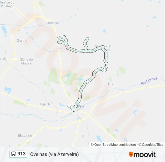 913 Bus Line Map