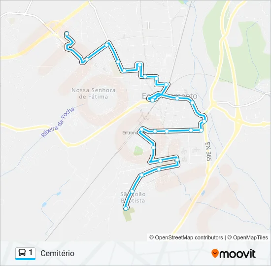 1 Bus Line Map