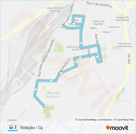 2 Bus Line Map
