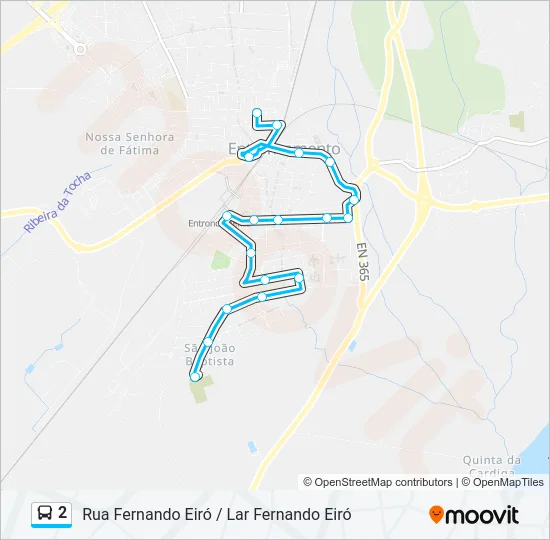 2 Bus Line Map