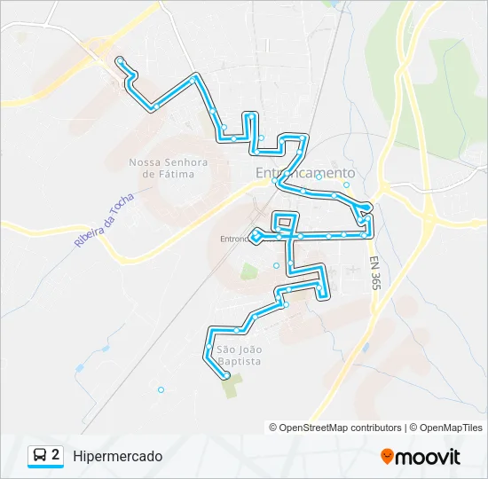 2 Bus Line Map