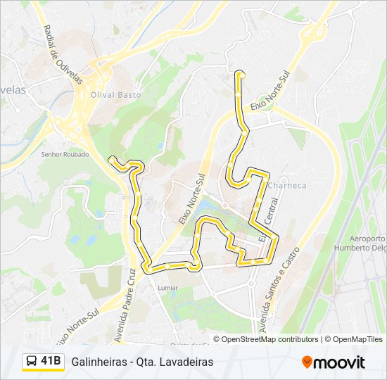 41B Bus Line Map