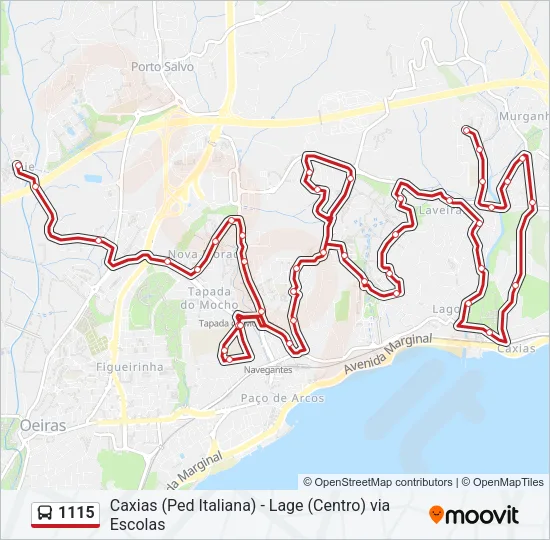 1115 Bus Line Map