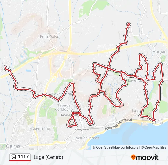 1117 Bus Line Map