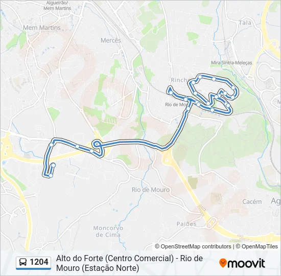 1204 Bus Line Map