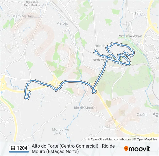 1204 Bus Line Map
