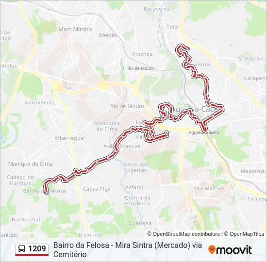 1209 Bus Line Map