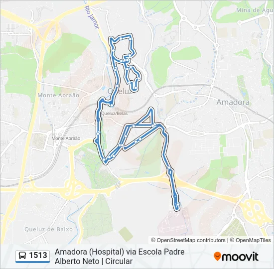 1513 Bus Line Map