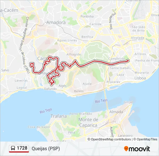 1728 Bus Line Map