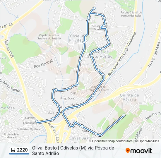 2220 Bus Line Map