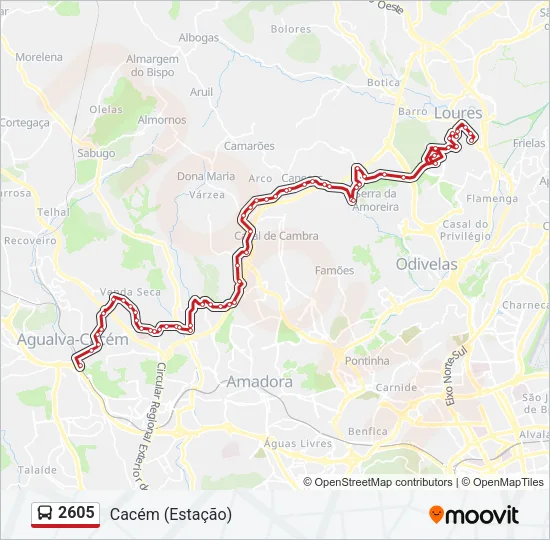 2605 Bus Line Map