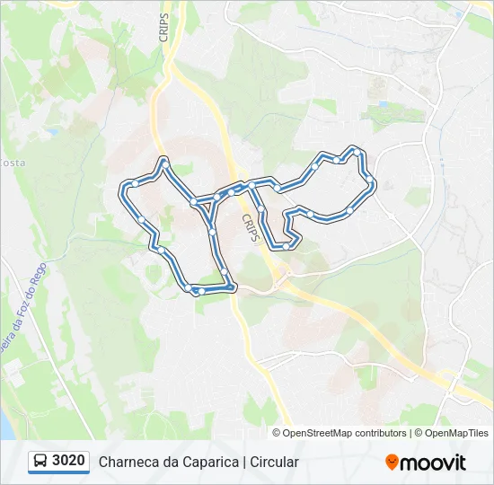 3020 Bus Line Map