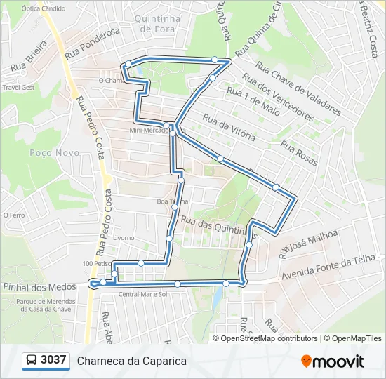 3037 Bus Line Map