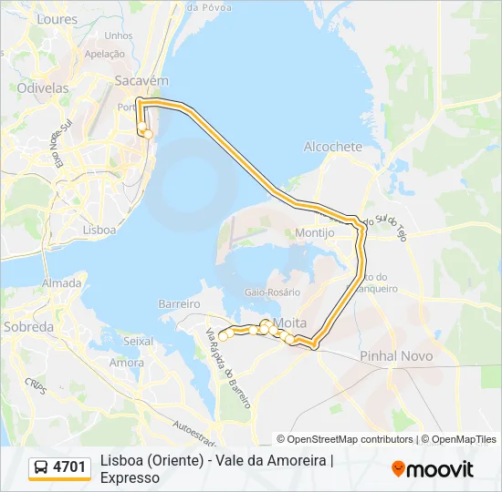 4701 Bus Line Map