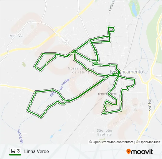 3 Bus Line Map