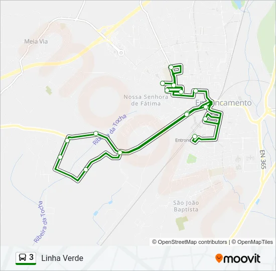 3 Bus Line Map