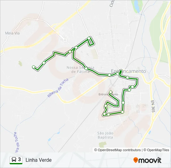 3 Bus Line Map