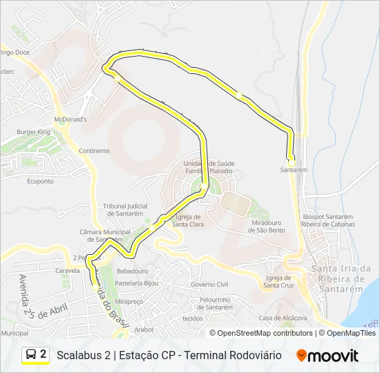 2 Bus Line Map