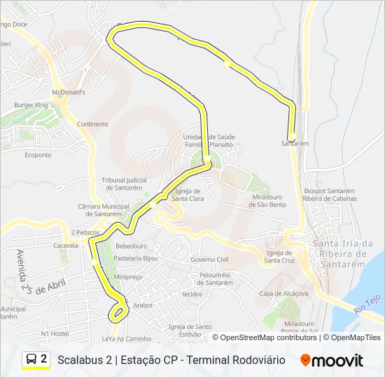 2 Bus Line Map
