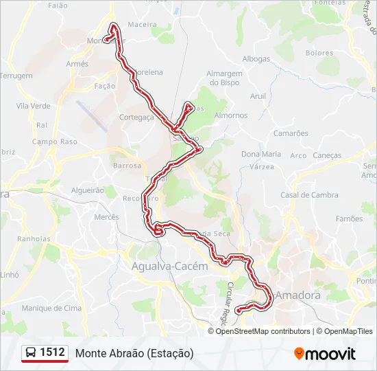 1512 Bus Line Map