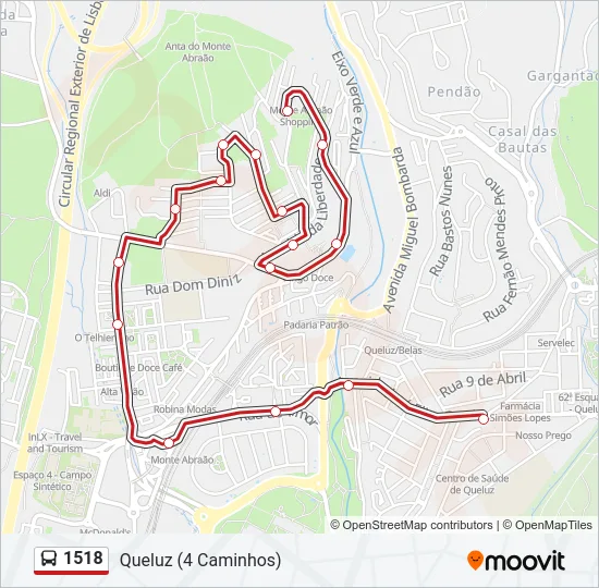 1518 Bus Line Map